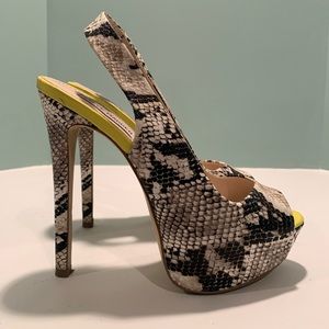 Steve Madden snakeprint platform sandals